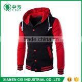 New Fashion American Yellow Sleeves Mens Blank Baseball Varsity Jacket With Hoodie thumbnail-5