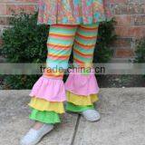 Ruffle Baby Girls Cotton Stripe Pants Kids Leggings Plain Ruffle Pants thumbnail-4