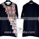 Ladies Front Beading Fashion Design Elegant Sweater Dress thumbnail-1
