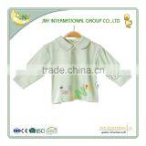 Summer and Autumn Green Branded Lotus Leaf Collar Baby Shirt thumbnail-2