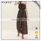 Factory Custom Made Strapless Ruffle One Piece Sexy Ladies Fashion Jumpsuit thumbnail-5