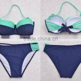 Nylon Plus Size High Waist Bikini Backless Two Piece Skinny Style Stretchable Patchwork Sold By Set thumbnail-3