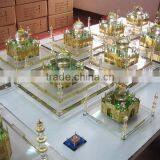 High Quality K9 Crystal Taj Mahal Model With 24k Gold Plating Metal JC0002 thumbnail-4