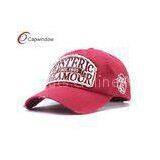 Stone Washed Heavy Brushed Golf Baseball Hats With Applic Embroidery thumbnail-1