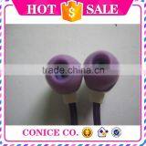 New Arrival Purple Silicone Plastic Speaker Flat Cable Wired Magic Sound Stereo In-ear Earbuds Earphone With Mic thumbnail-4