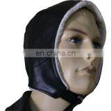 HMB-907A LEATHER AVIATOR HAT FUR LINING INSIDE HATS HEAD GEAR