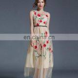 Women Casual Clothing Mesh Sleeveless Loose Printed Flower Dress thumbnail-4