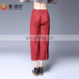 Popular Indian Women Casual Pants Wide Leg Trousers With Elastic Band thumbnail-4