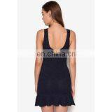 Hot Sell Ladies Flounced Skirt Latest Scoop Neckline Sleeveless Sexy Dresses for Women thumbnail-4