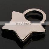 Pendant Five Pointed Star Key Chain Ring Keychain Keyfob Keyring Metal Zinc Alloy Five-pointed Star Shape Keychains