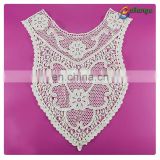 high quality lace motif embroidery guipure neck trim / lace collar