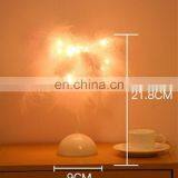 New Arrival Modern Luxury LED Feather Table Lamp Pink White Feather Lamp Battery For Bedroom Room Decoration thumbnail-5