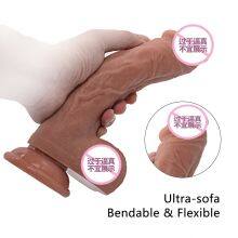 Simulation Penis Liquid Silicone Super Soft Female Masturbation Fake Penis Sex Toy thumbnail-2