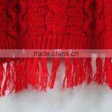 Winter Turtleneck Cashmere Blended Sweater Tassel Red Sweater Hot Selling thumbnail-4