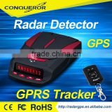 Integrated GPRS & GPS speed camera locator and remote radar detector car tracker