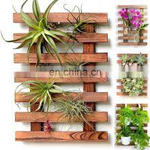 Wall Wood Display Frame Vertical Garden Balcony Deck Wall Decor Bathroom