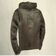 NEW FASHION 2022AW MEN'GENUINE LEATHER WASHED LAMBSKIN LEATHER JACKET thumbnail-4