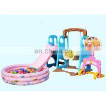 Hot Sale Plastic Multifunctional Swing Slide Basketball Hoop Ball Pool Set thumbnail-5