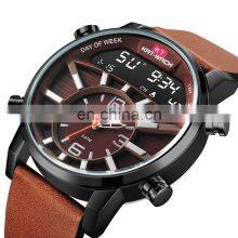 KAT-Wach 1819 Men Digital+Quartz Watch Waterproof 50M Male Luxury Brand Leather Military Multifunction Watch thumbnail-4