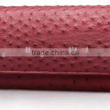 High Quality Customized Logo Genuine Real Ostrich Leather Clutch Wallet for Women thumbnail-5