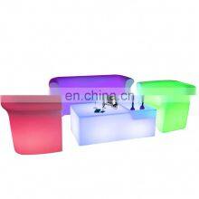 Nordic Popular Living Plastic White Hookah Lounge Furniture Led Light RGB Sofa Living Room Sectional Sofas Set LED Bar Furniture thumbnail-1