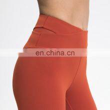 New Arrivals High Waisted Workout Gym Fitness Yoga Leggings Pants With Pockets Cross Waist and Spliced Mesh Design for Women thumbnail-4