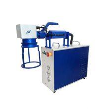 ​10W 20W Portable Handheld Fiber Laser Marking Machine for Metal IC Card Nameplate LED Tool Crafts Gear Phone Shell Bearings Lamp Head Nail Polish Power Bank Card Animal Ear Tag thumbnail-4