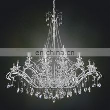 Luxury Large K9 Crystal Chandelier Hotel Wedding Banquet Foyer Lighting Fixture