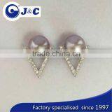 Fashion Real Nature White Pearl Earring,pearl Eardrop,pearl Ear Stud,pearl Ear Nail