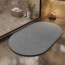 Oval Bathroom Mat China Manufacturer Non-slip Water Absorbent Diatomite Bath Mat thumbnail-3