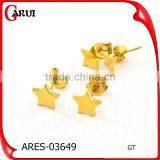 Stainless Steel Jewelry Gold Plate Cheap Star Stud Earrings thumbnail-5