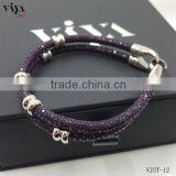 2016 Latest FashionJewelry Black Stingray Leather Cord,Genuine Stingray Bracelet With Stainless Steel Jewelry thumbnail-2