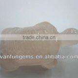 Rose Quartz Carved Turtle thumbnail-1