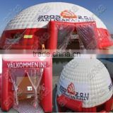 Durable tent type inflatable white dome tent