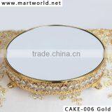 Gold Crystal Round Wedding Cake Stand,metal Cake Stand for Wedding Cake(CAKE-006)