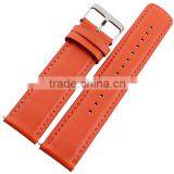 2015 New Style 22mm Black Orange Pink Leather Watch Strap Wholesale 3pcs thumbnail-2
