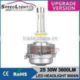 Speedlight New Version 30W 3600LM 2S LED Headlight 12V Car LED Lights
