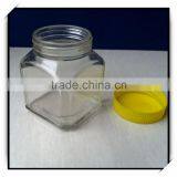 Fancy Square Glass Honey Jar Plastic Lid DH371 thumbnail-2