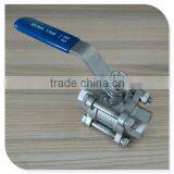 SS Manual Ball Valve,3-Piece,Full Port,1000WOG ,Threaded Ends thumbnail-1