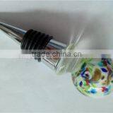Popular Colorful Glass Ball Shape Bottle Wine Stopper thumbnail-3