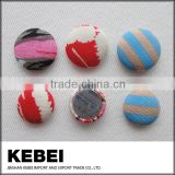Fabric covered button, coloured garment button
