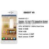EBEST V5 4GB White, GPS + AGPS, Android 4.2.1, MTK6572 1.0GHz Dual Core, RAM: 512MB, 4.5 Inch IPS Capacitive Screen Smart Phone, thumbnail-3