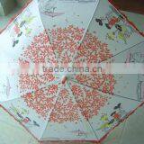 Wholesale Semi Transparent Cartoon Motif Painting Rain Umbrella