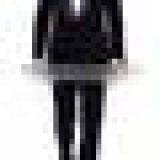 Custom Made Wedding Dress Navy Wool Tuxedo With Single-Button thumbnail-1