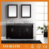 60 Inch Double Sink Traditional Bathroom Vanity With Marble Top