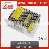 35W Mini Size AC to DC Single Output Switching Power Supply(AS-35-12)
