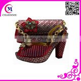 ladies shoes and matching bags with wholesales matching peach shoes and bags CSB 565 for newest italian party shoes and bags