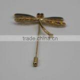 Dragonfly Brooch Flower Lapel Pin Suit Boutonniere Fabric Pin Button Stick Flower Brooches Pin For Weddiing thumbnail-2