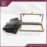 16.5x8cm Clutch Metal Frames With Black Plastic Shells Box Purse Frame thumbnail-3