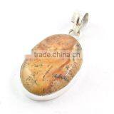 Picture Jasper Pendant 925 Silver Jewelry Fashion Pendant Wholesale Natural Gemstone Pendant thumbnail-3
